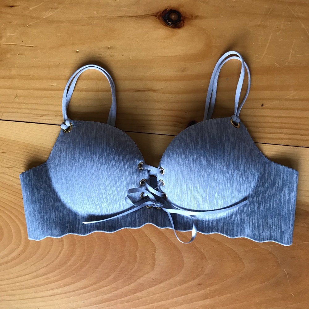 Gray Push Up Bra